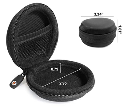 WGear Semi-Hard Lense Case for DSLR Camera Lens (Canon, Nikon, Sony, Pentax, Olympus, Panasonic,etc), Medium Size with Carabiner, Lens Cleaning Wipe (Black Medium) WGear
