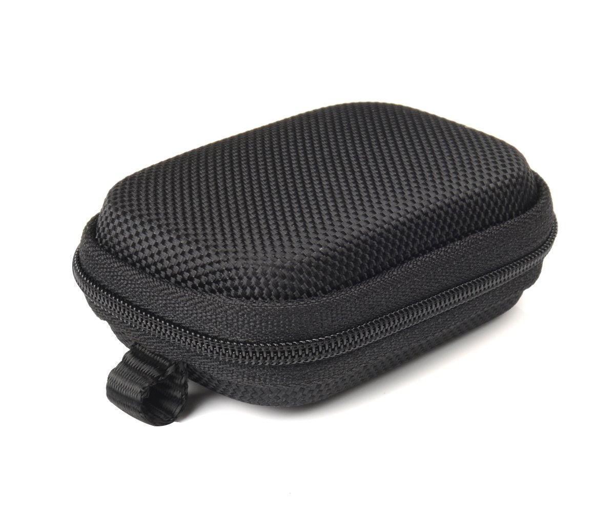 WGear Designed Protective Case for Hearing Aid, Hearing Amplifier, Personal Sound Amplifier, Hearing Device, Listening Device, Strong Mini Case with Mesh pocket, Universal design (Ballistic Black) WGear