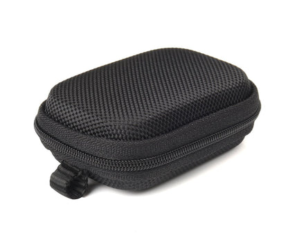 WGear Designed Protective Case for Hearing Aid, Hearing Amplifier, Personal Sound Amplifier, Hearing Device, Listening Device, Strong Mini Case with Mesh pocket, Universal design (Ballistic Black) WGear
