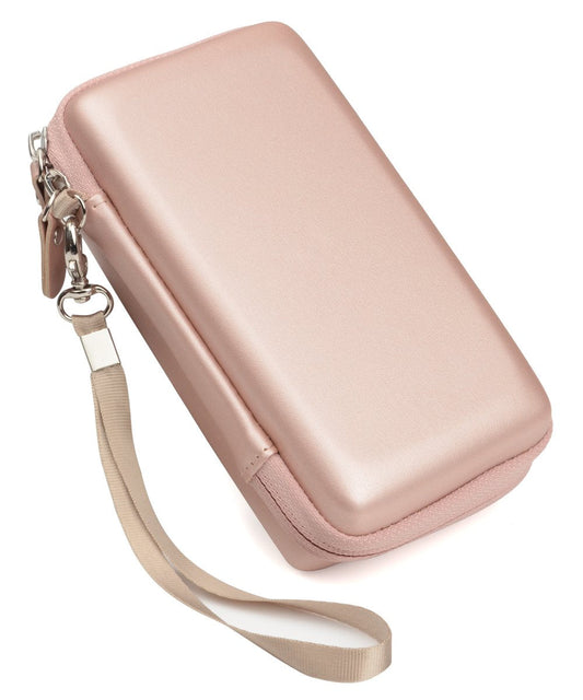 Professional Portable Recorder Case for ZOOM H1, ZH1 Music Recorder with mesh pocket cable, outdoor Microphone Windscreen Muff, Elastic strap, Strong and light weight hard case, Rose Gold WGear