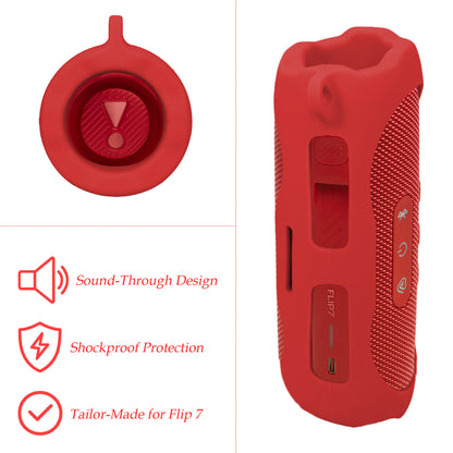 GETGEAR Silicone Cover Sleeve for JBL Flip 7 - Portable Waterproof and Drop-Proof Speaker, Customized Design Cover Portable Protection Solution, Best Matching in Shape and Color getgearcase