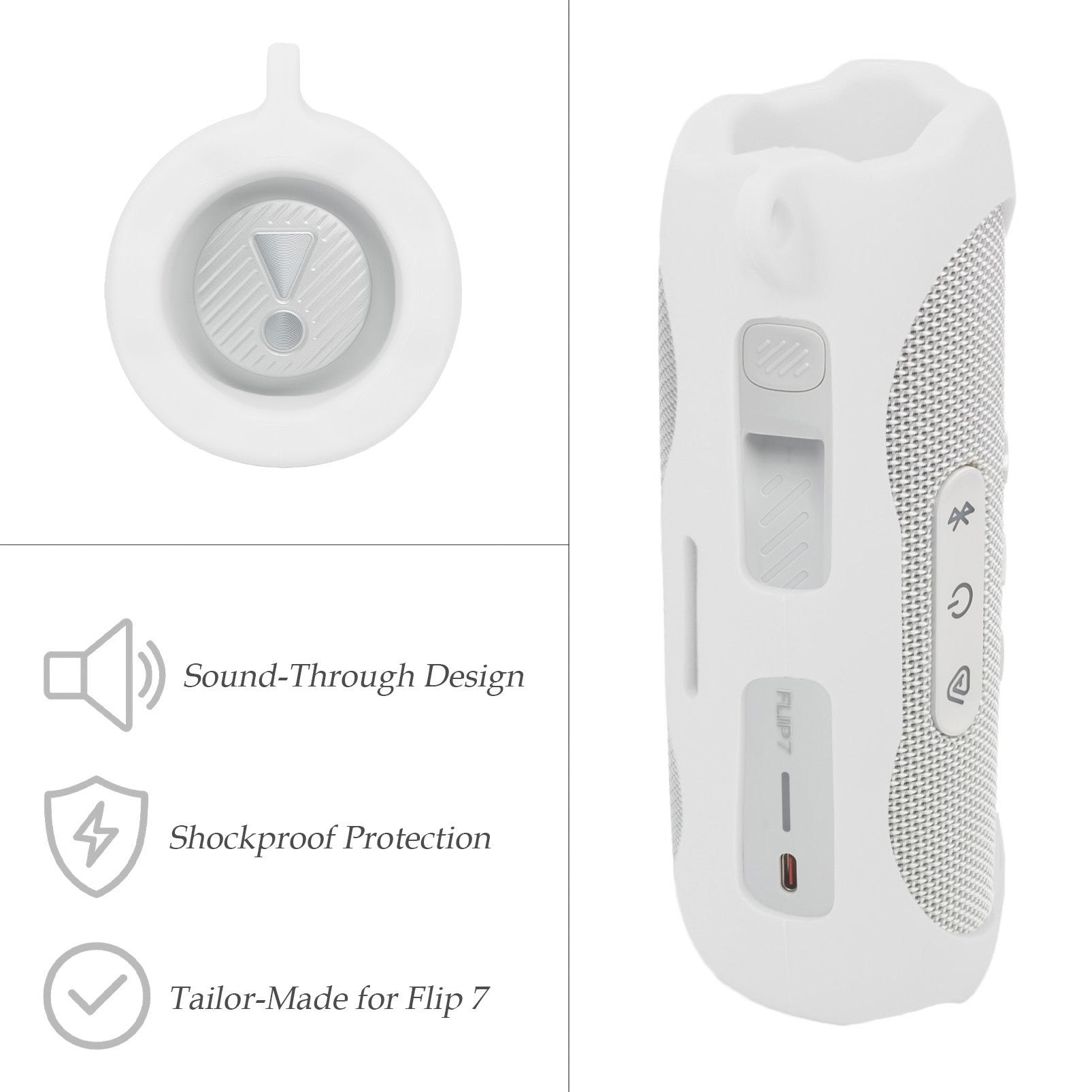 GETGEAR Silicone Cover Sleeve for JBL Flip 7 - Portable Waterproof and Drop-Proof Speaker, Customized Design Cover Portable Protection Solution, Best Matching in Shape and Color getgearcase