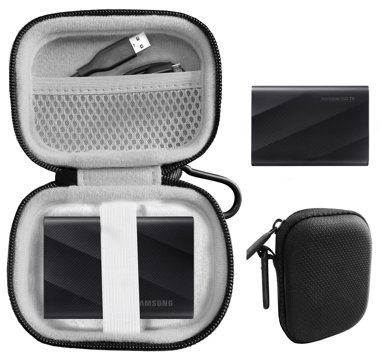 Getgear Portable SSD Case Compatible with Samsung T9 Portable SSD 4TB/ 2TB/ 1TB GETGEAR