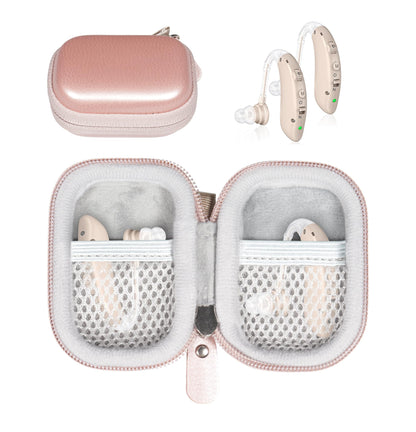 Designed Protective Case for Hearing Aid, Hearing Amplifier, Personal Sound Amplifier, Hearing Device, Listening Device(Rose Gold) WGear