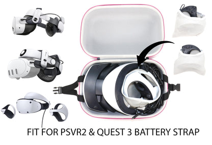 GETGEAR Case for PSVR 2 / Quest 3(with Large Size modded strap like BOBOVR ) Case With Shoulder Strap, Multicolor Option Avaliable.