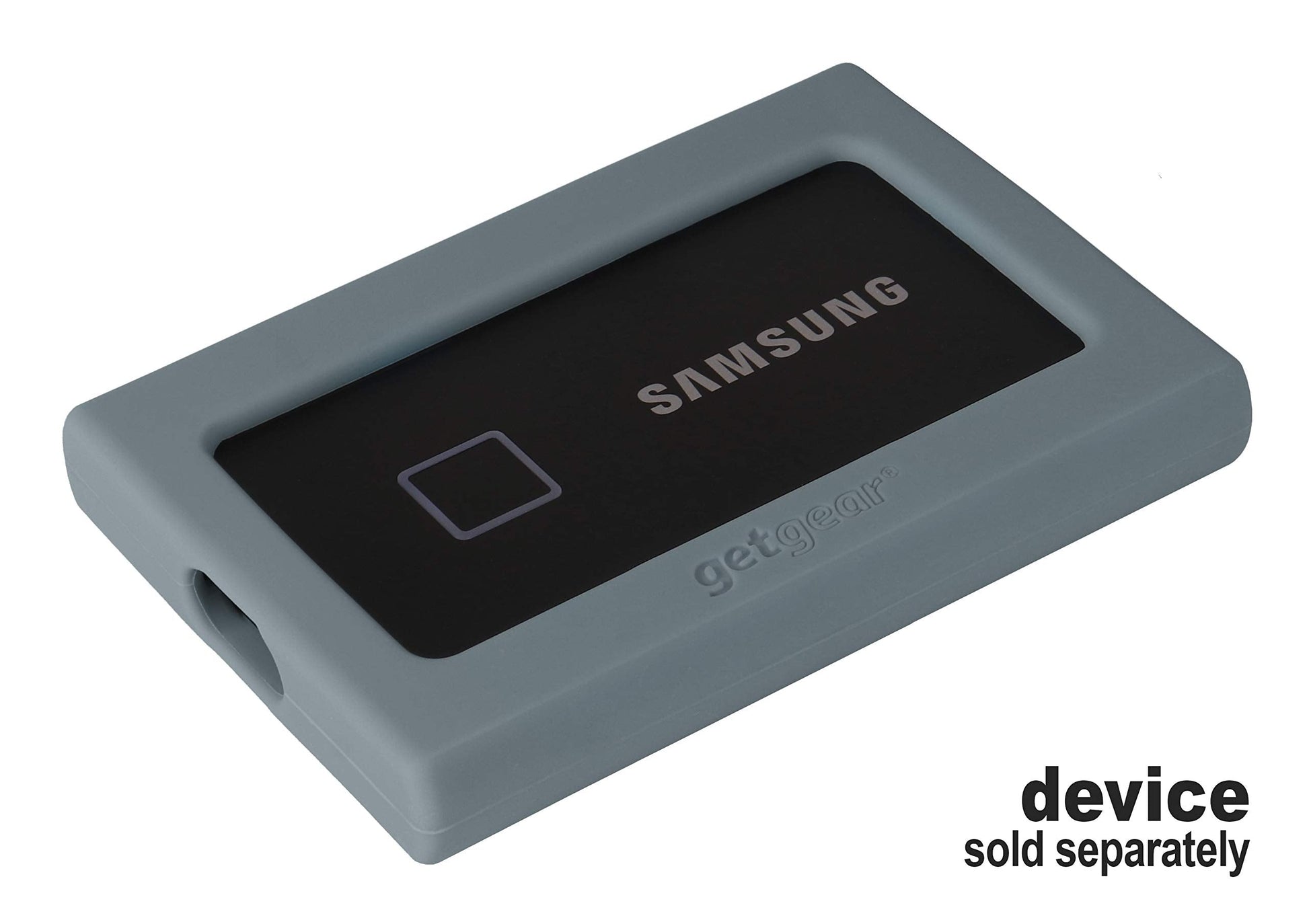 getgear Silicone Bumper for Samsung T7 Touch Portable SSD - 1TB, 2TB, 500GB, USB 3.2, Strong-Shock Absorbing, Slip-Resistant- Black GETGEAR