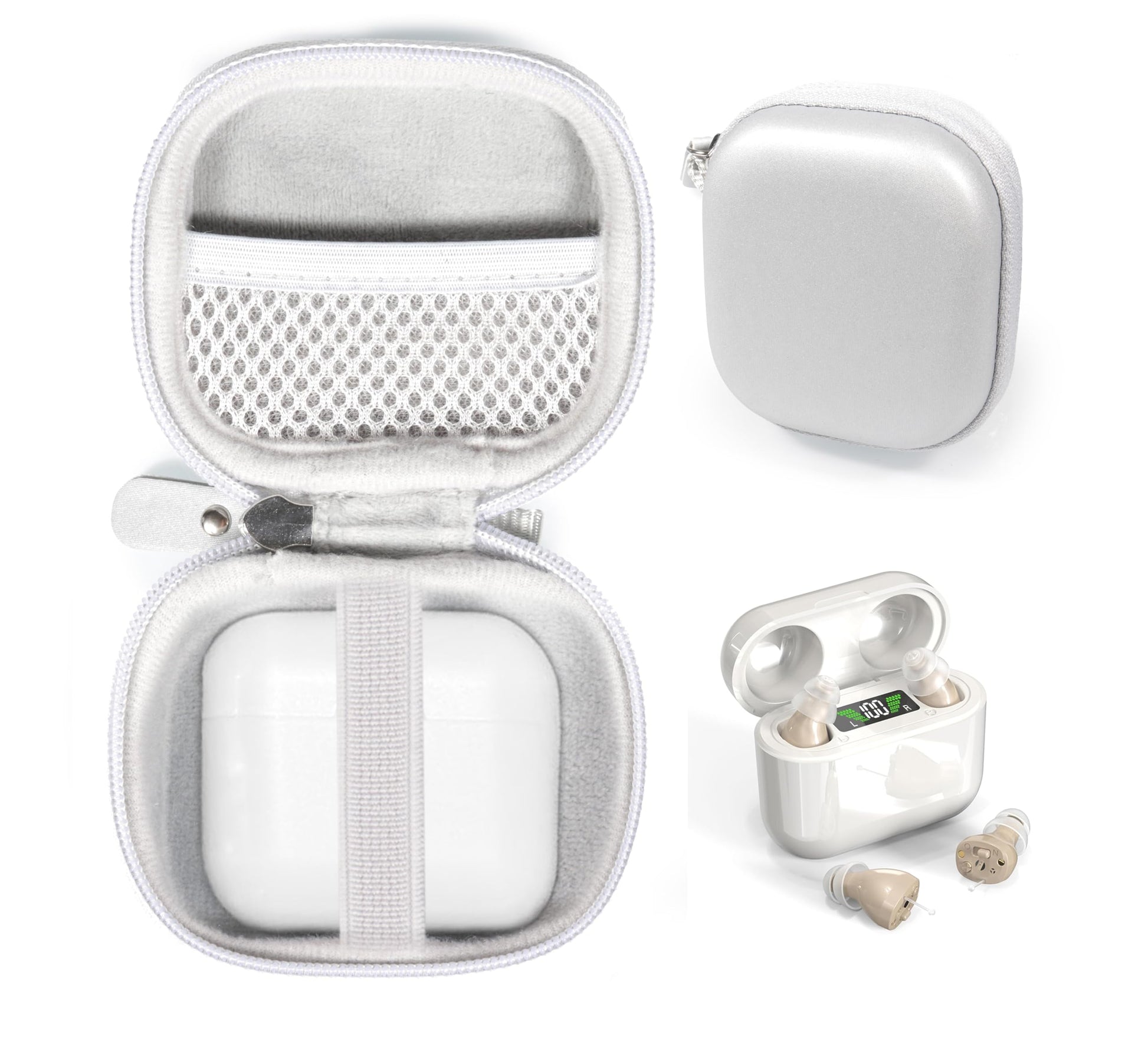 GETGEAR Protective Case for MUTOOG Hearing Aids with Long-Lasting Charging Case, Invisible Hearing Aids for Seniors with Smart Noise Cancellation, Completely-In-Canal Hearing Aid Device GETGEAR