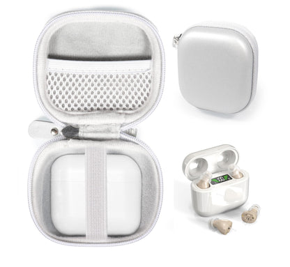 GETGEAR Protective Case for MUTOOG Hearing Aids with Long-Lasting Charging Case, Invisible Hearing Aids for Seniors with Smart Noise Cancellation, Completely-In-Canal Hearing Aid Device GETGEAR