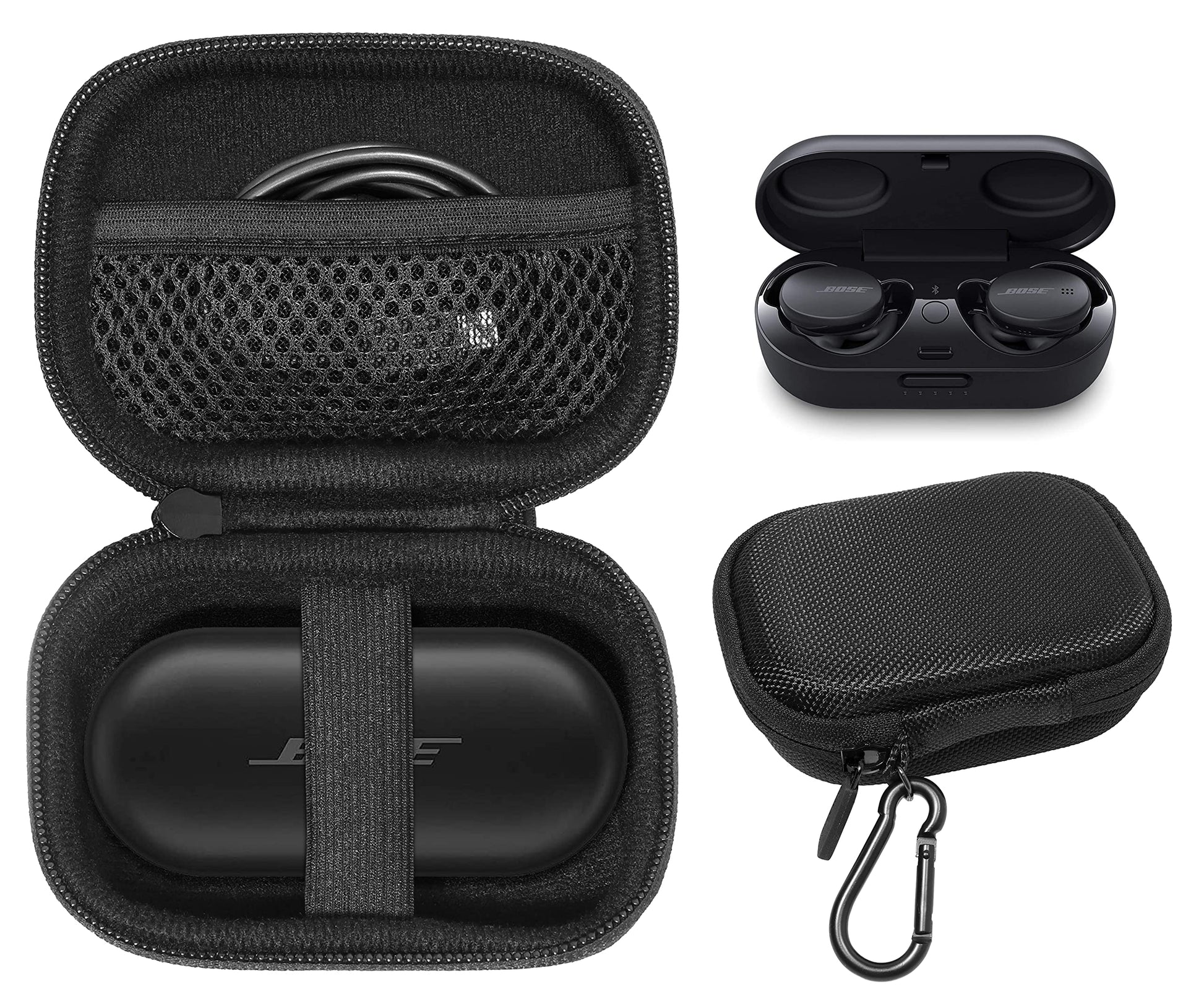 getgear case for Bose QuietComfort Noise Cancelling Earbuds and Bose Sport Earbuds, Travel case for Charger Box and Cord GETGEAR