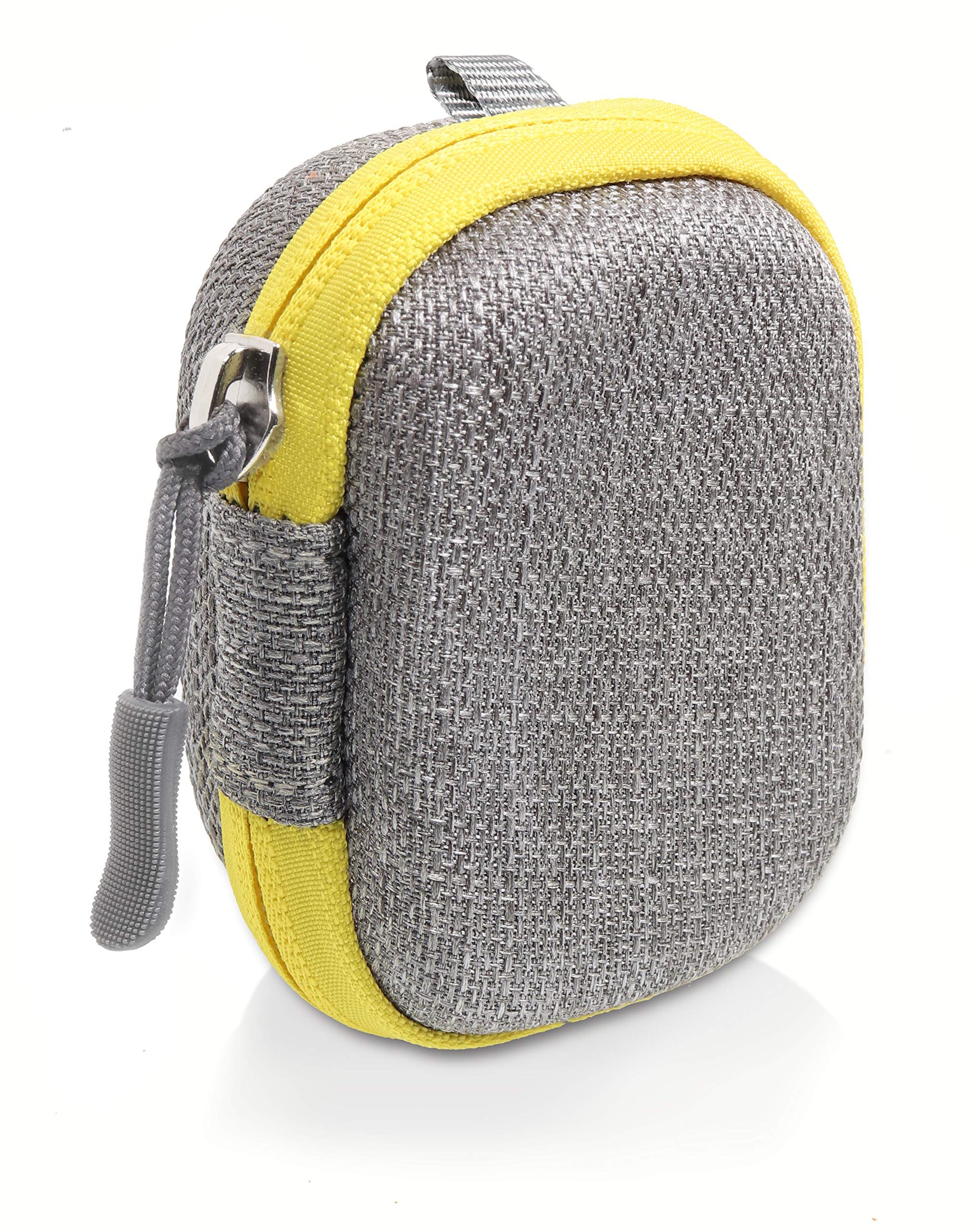 Tweed Gray Protective Case for Samsung Galaxy Buds Pro, Galaxy Buds 2, Galaxy Buds 1, Bluetooth True Wireless Earbuds Charging case, mesh Accessory Pocket, Elastic Security Elastic Strap GETGEAR