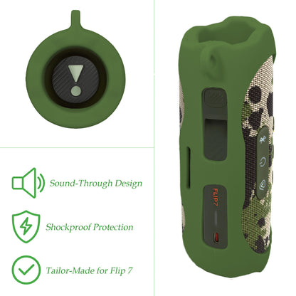GETGEAR Silicone Cover Sleeve for JBL Flip 7 - Portable Waterproof and Drop-Proof Speaker, Customized Design Cover Portable Protection Solution, Best Matching in Shape and Color getgearcase