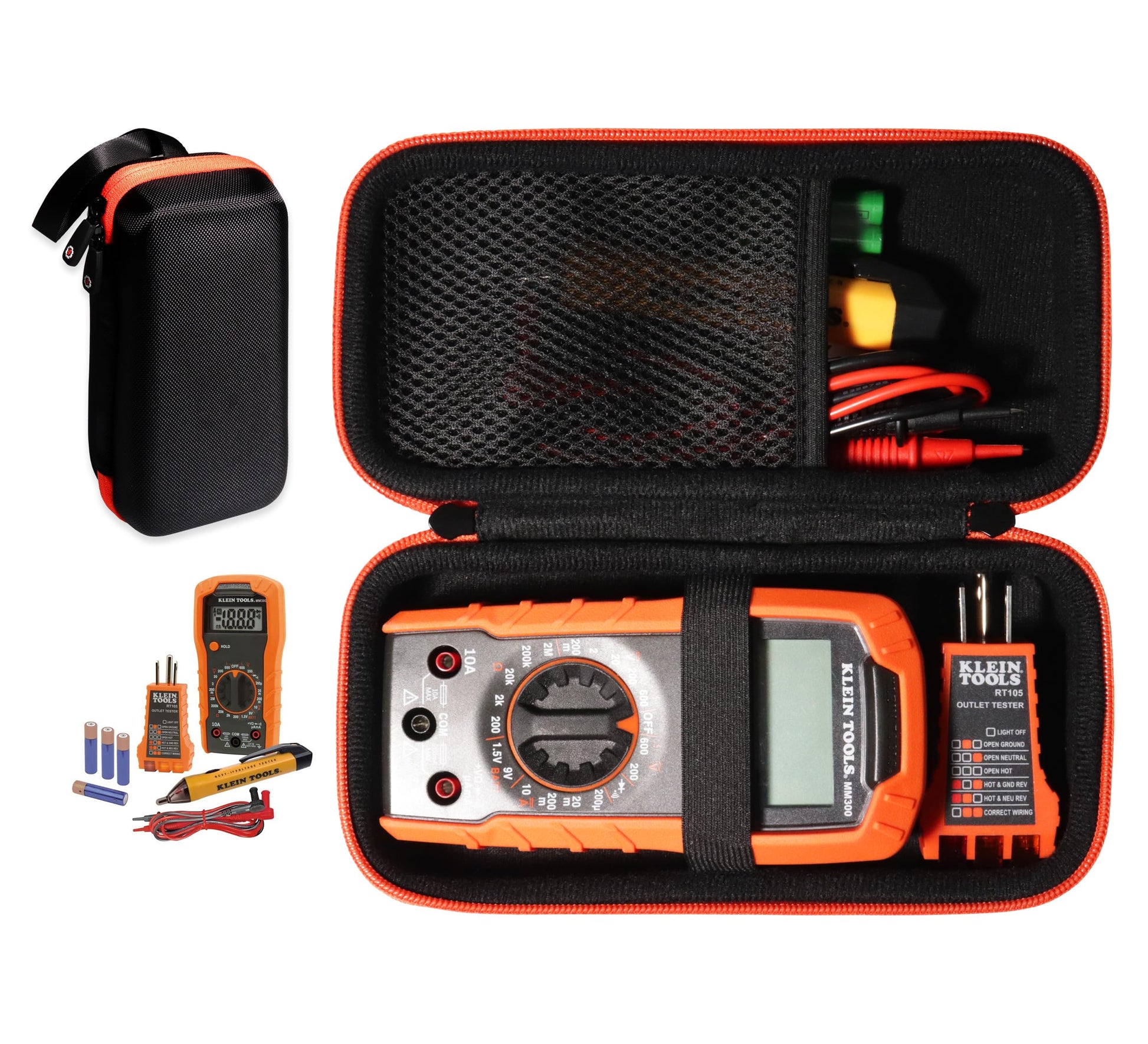 GETGEAR Electrical Test Kit Case for Klein Tools 69149P with Digital Multimeter, Noncontact Voltage Tester, Electrical Outlet Tester, Leads, Batteries GETGEAR