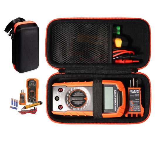 GETGEAR Electrical Test Kit Case for Klein Tools 69149P with Digital Multimeter, Noncontact Voltage Tester, Electrical Outlet Tester, Leads, Batteries GETGEAR
