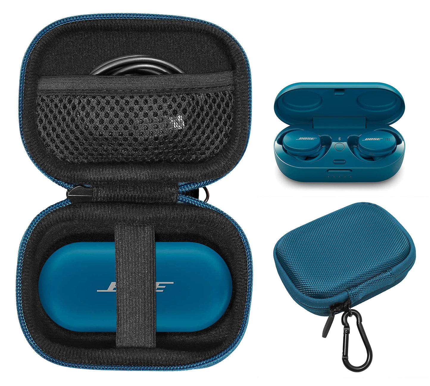getgear case for Bose QuietComfort Noise Cancelling Earbuds and Bose Sport Earbuds, Travel case for Charger Box and Cord GETGEAR