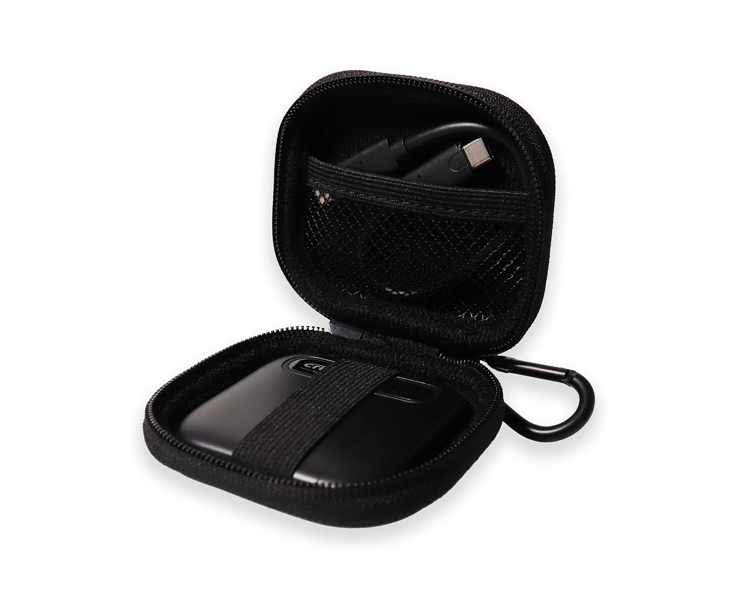 GETGEAR Portable SSD Case Compatible with Crucial X6 500GB, 1TB, 2TB, 4TB Portable SSD, Organizer for SSD and Cord GETGEAR