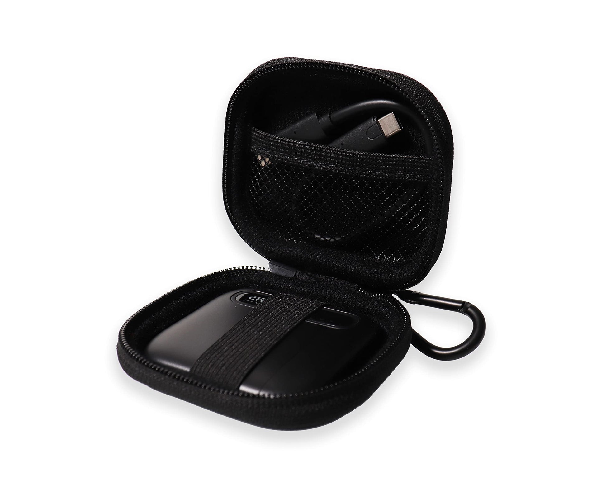 GETGEAR Portable SSD Case Compatible with Crucial X6 500GB, 1TB, 2TB, 4TB Portable SSD, Organizer for SSD and Cord GETGEAR