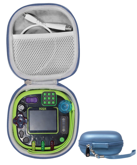 getgear Tailor Made Protective case for Leapfrog Rockit Twist Handheld Learning Game System, mesh Pocket for Cord and Other Accessories, Finger Strap (Blue) GETGEAR