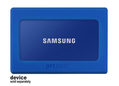 getgear Silicone Bumper for Samsung T7 Touch Portable SSD - 1TB, 2TB, 500GB, USB 3.2, Strong-Shock Absorbing, Slip-Resistant- Black GETGEAR