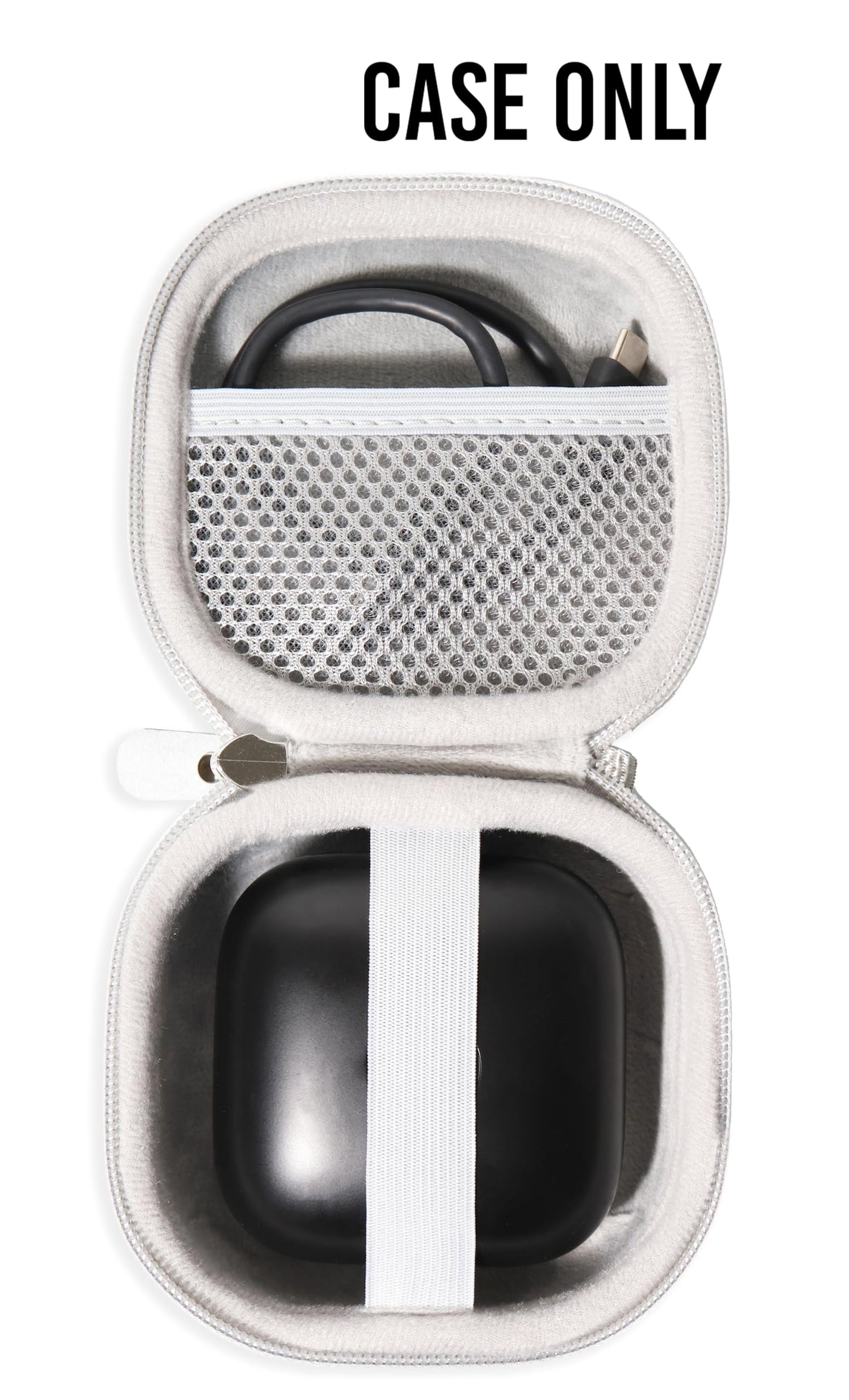 WGear Customized Travel Case for Beats Powerbeats Pro - Totally Wireless Earphones, Mesh Cable Pocket, Elastic Secure Strap, Elite Wrist Strap (Matte Black) WGear