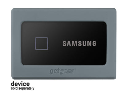 getgear Silicone Bumper for Samsung T7 Touch Portable SSD - 1TB, 2TB, 500GB, USB 3.2, Strong-Shock Absorbing, Slip-Resistant- Black GETGEAR