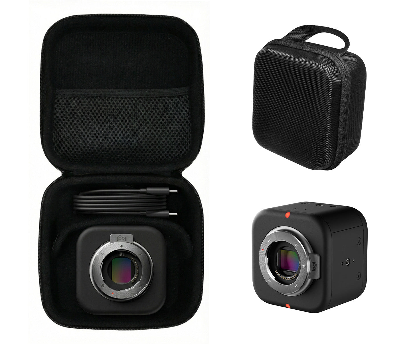 getgear Semi-Hard Carrying Case for Logitech for Creators Mevo Core Wireless Live Streaming Camera – Protective Travel Organizer with Mesh Pocket getgearcase