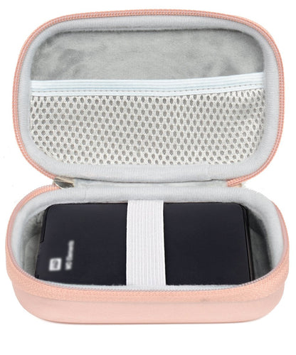 External Hard Drive Case for WD My Passport, WD Elements / Seagate Expansion, Seagate Backup Plus Slim 1TB 2TB 3TB 4TB USB 3.0, Portable External Hard Drive Storage Pouch Box Bag, Mesh cable pocket WGear