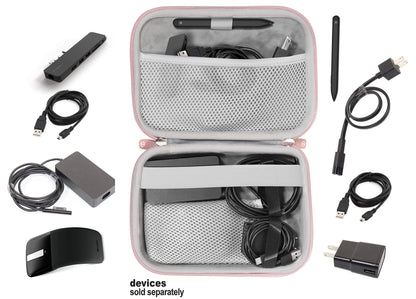 Microsoft Surface Accessories organizing case, by getgear, for Surface Dock, Surface Charger Adapter, Surface Arc Mouse, Surface Pen, Surface USB 3.0 Hub Docking Station and Others GETGEAR