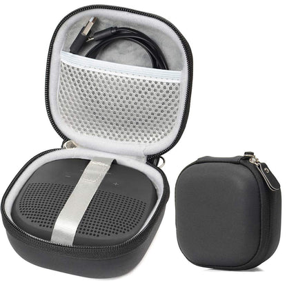 Feature Protective Case for Bose SoundLink Micro Bluetooth Speaker by WGear, Featured Design with mesh Pocket for Cable and Other Accessories, Elastic Strap to Secure Device WGear