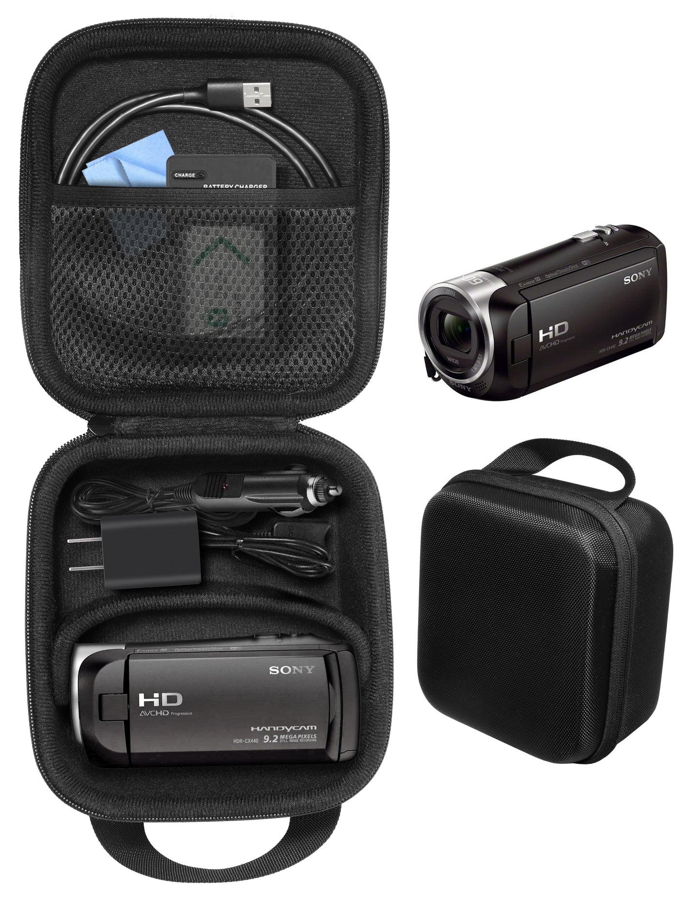 getgear Video Camera Camcorder Case for Canon VIXIA HF R800; Panasonic Full HD Video Camera Camcorder HC-V180K, HC-V770; Sony HDRCX405, CX440, CX240; LINNSE, kicteck, kimire, Heegomn, SEREER, ORDRO GETGEAR