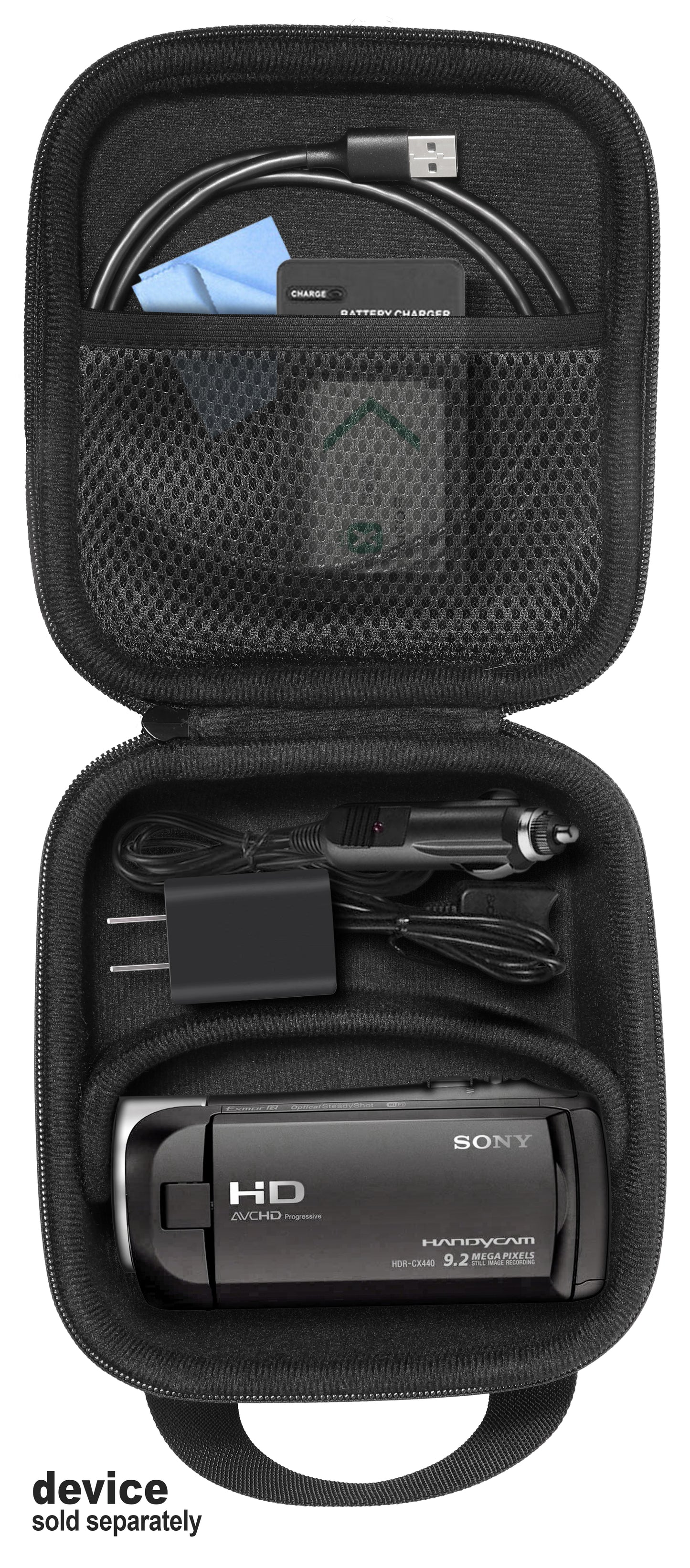 getgear Video Camera Camcorder Case for Canon VIXIA HF R800; Panasonic Full HD Video Camera Camcorder HC-V180K, HC-V770; Sony HDRCX405, CX440, CX240; LINNSE, kicteck, kimire, Heegomn, SEREER, ORDRO GETGEAR