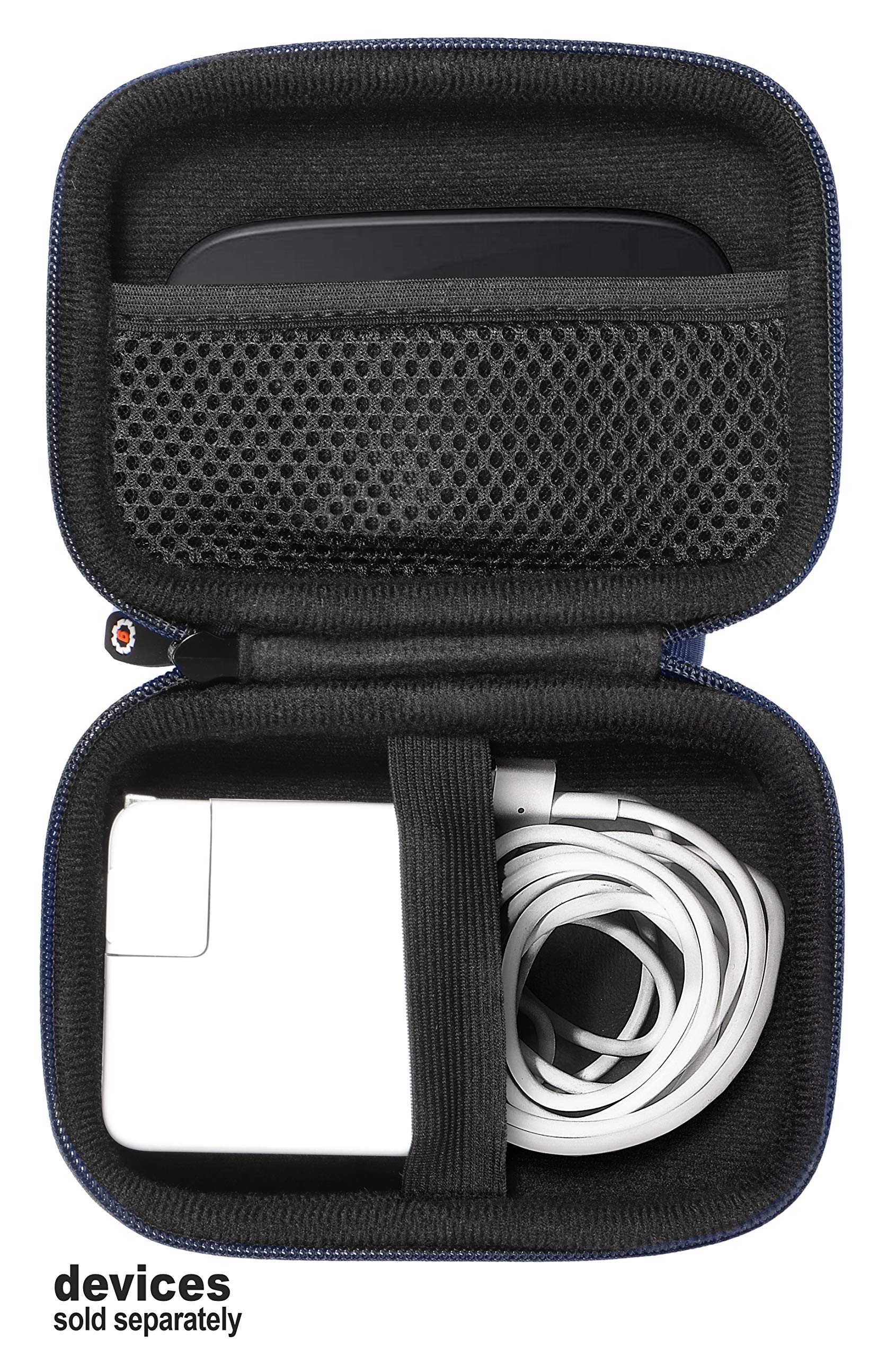 GETGEAR case for MacBook Magsafe/Magsafe 2 Charger Adapter, Magic Mouse 1, 2, Lightning Hub, Type C and USB Hub, Card Reader, All in one Carrying Solution (Blue) GETGEAR
