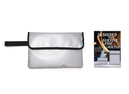 GETGEAR Fireproof Document Bag, Fire and Water resistant Safe Protects legal documents, contract, Birth Certificates, Cash and other Valuables, handle for easy carrying