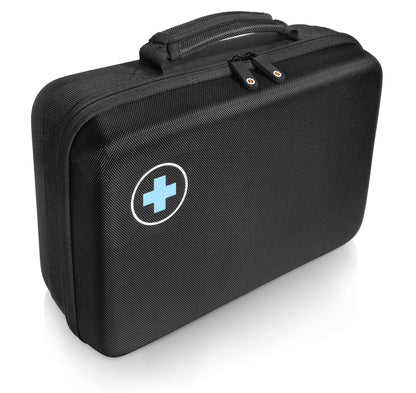 GETGEAR case for 2019 Hyperice Hypervolt Plus with Slots for 5 Head and Attachment, All in one Gym Case for Universal Muscle Massager Gun, Towel, Oil, Cream, Earbuds and Other Carry-on Essentials GETGEAR