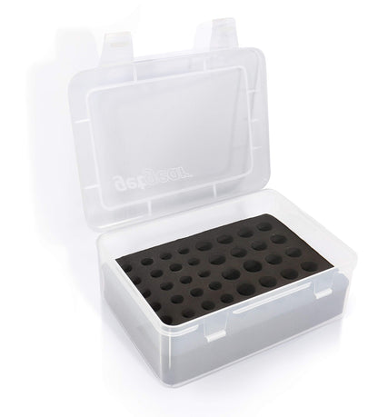 GETGEAR Battery Storage case for AA and AAA Home Alarm Batteries, Customized Inlay to Hold Battery Neat, Ideal case to Keep in Freeze, Moisture Free GETGEAR