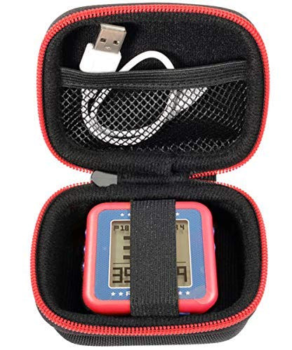 WGear Golf GPS Case for Bushnell Phontom Golf GPS, Neo Ghost Golf GPS; Garmin 010-01959-00 Approach G10, and Other Handheld Golf GPS, mesh Pocket and Detachable Wrist Strap (Black with Blue Zip) InGo