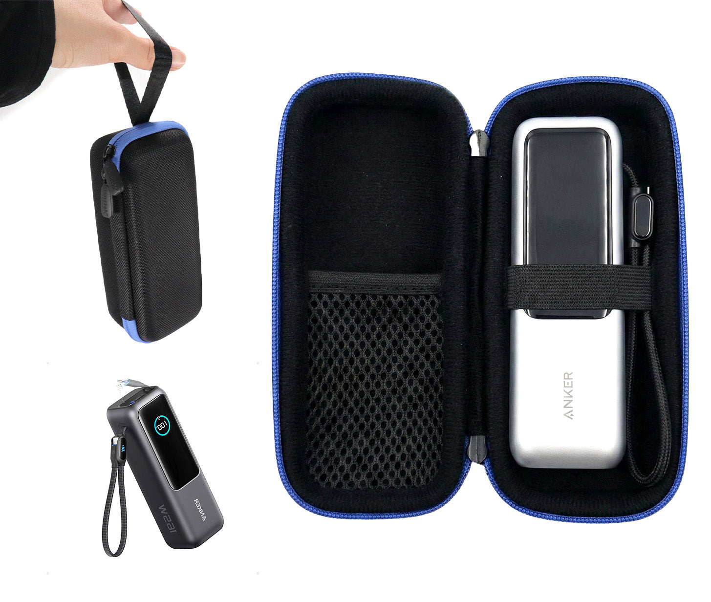 getgear Semi-Hard Carrying Case for Anker Laptop Power Bank 25,000mAh – Protective Travel Organizer for Triple 100W USB-C Portable Charger getgearcase