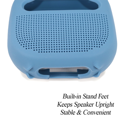 GETGEAR Protective Silicone case for Bose New SoundLink Micro Portable Bluetooth Speaker (2nd Gen) -Anti-Slip Silicone Cover with Stand Feet,Carabiner & Adjustable Neck Strap getgearcase