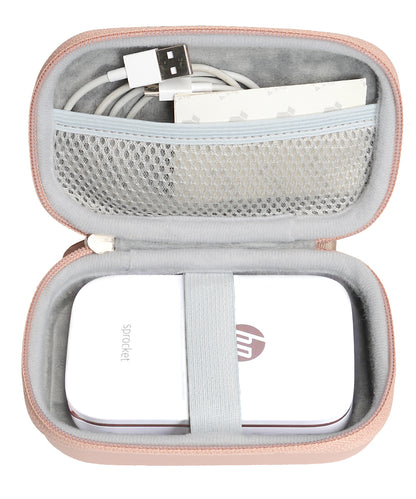 Shockproof Travel Easy Carrying Case for HP Sprocket Portable Photo Printer and Polaroid Zip Mobile Printer, Mesh Pocket for Cable, Printing Paper and Other Accessories