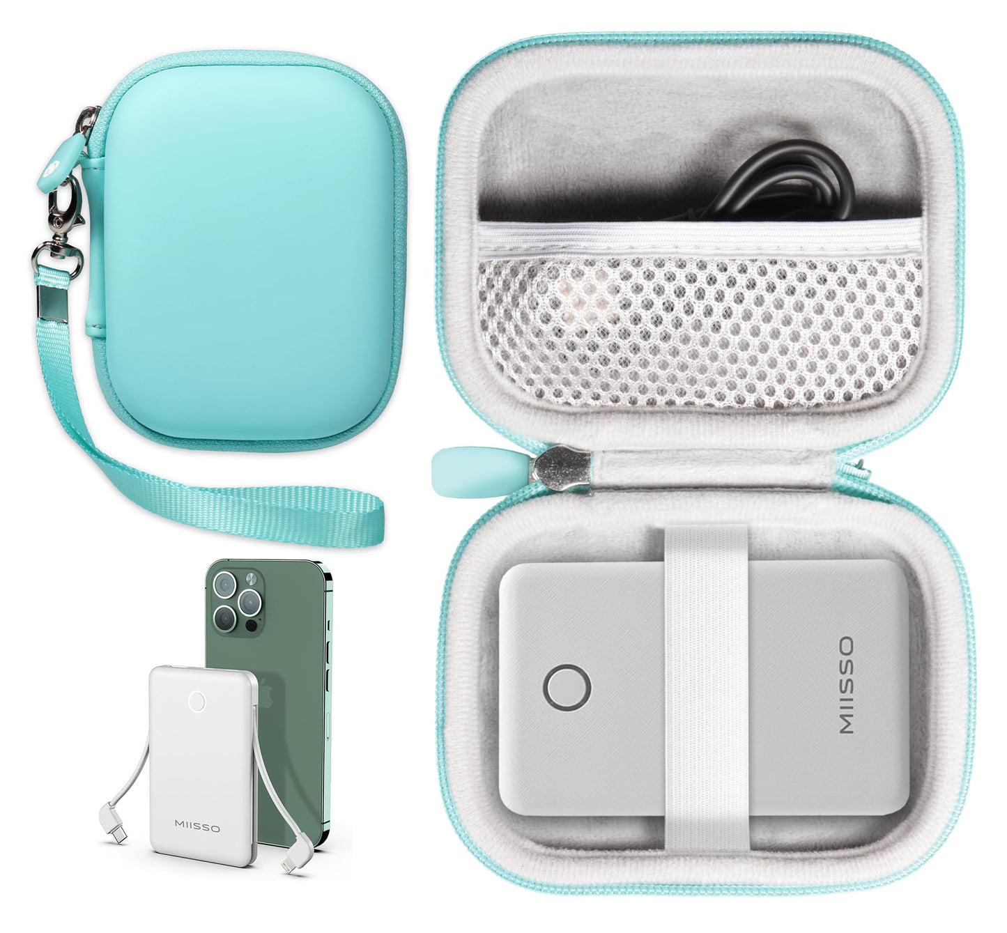 GETGEAR Case for Miisso Ultra Slim Built in Cables Power Bank GETGEAR