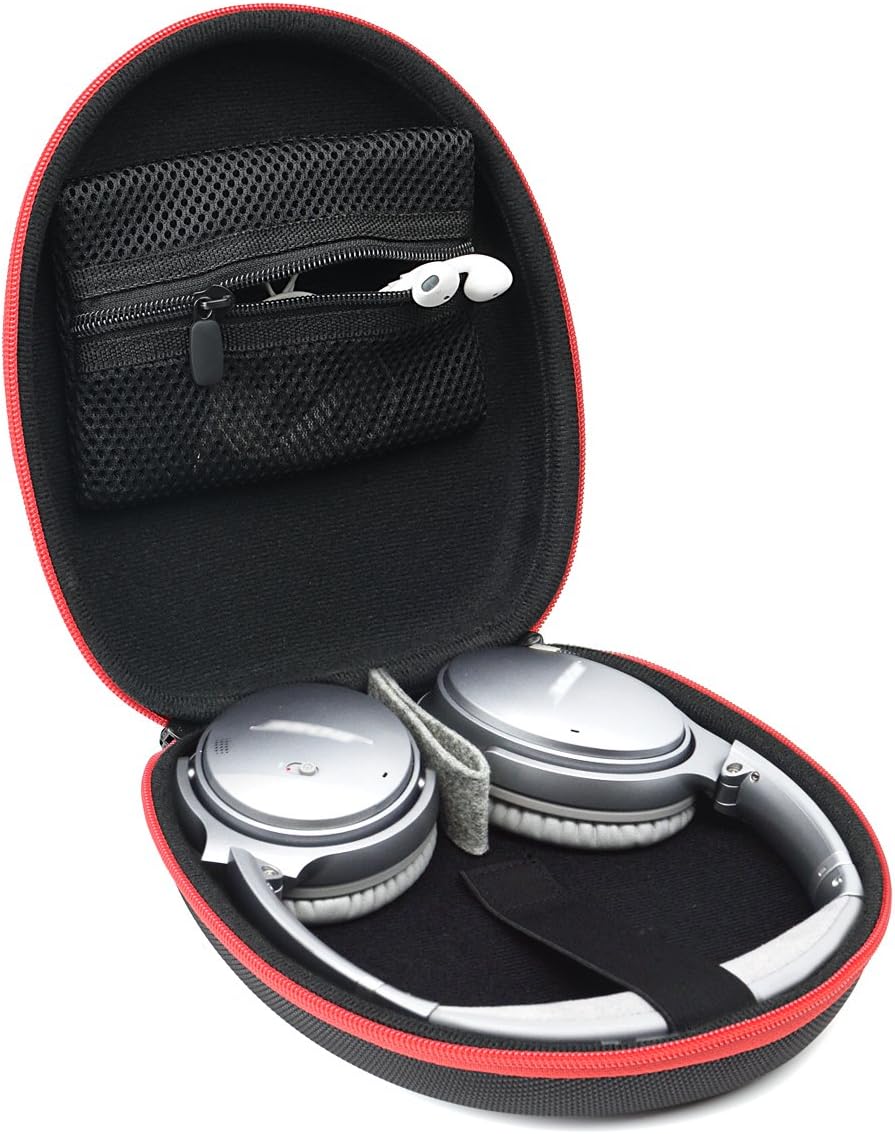 GETGEAR Designed Protective Case for Sony Extra Bass Headphone Like XB950N1 Noise Canceling, XB950B1, MDRXB650BT, Removable Pouch for Cable, Amplifier, Elastic Fastening Strap GETGEAR