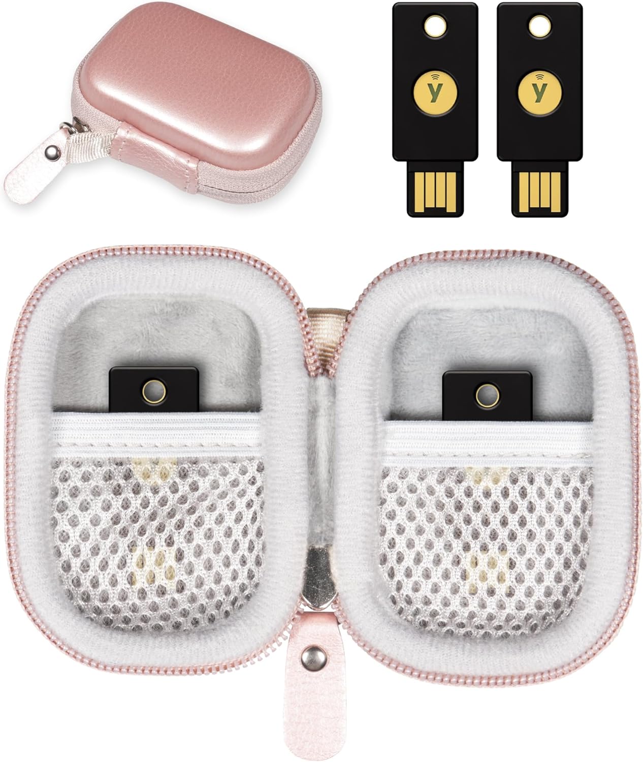 GETGEAR Security Key Case Compatible with Yubico YubiKey 5Ci NFC, 5C NFC, 5 Nano, OnlyKey FIDO2, FIDO, U2F, Thetis — Shockproof Travel Storage Case getgearcase