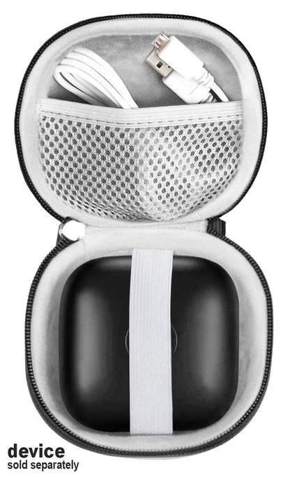 WGear Customized Travel Case for Beats Powerbeats Pro - Totally Wireless Earphones, Mesh Cable Pocket, Elastic Secure Strap, Elite Wrist Strap (Matte Black) WGear