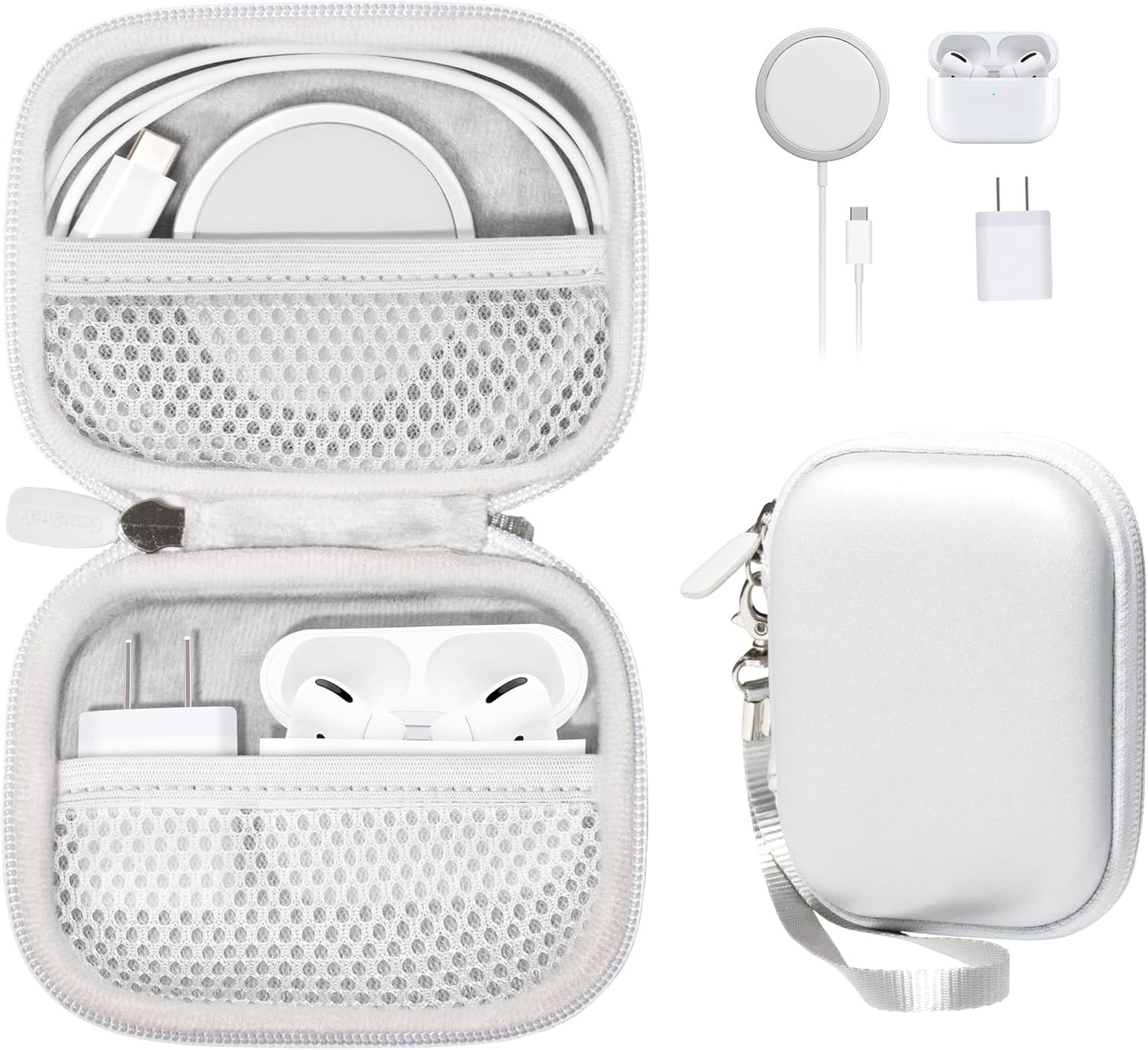 All-in-One Travel Case for iPhone MagSafe Charger, Battery Pack & AirPods – Compact Protective Organizer getgearcase
