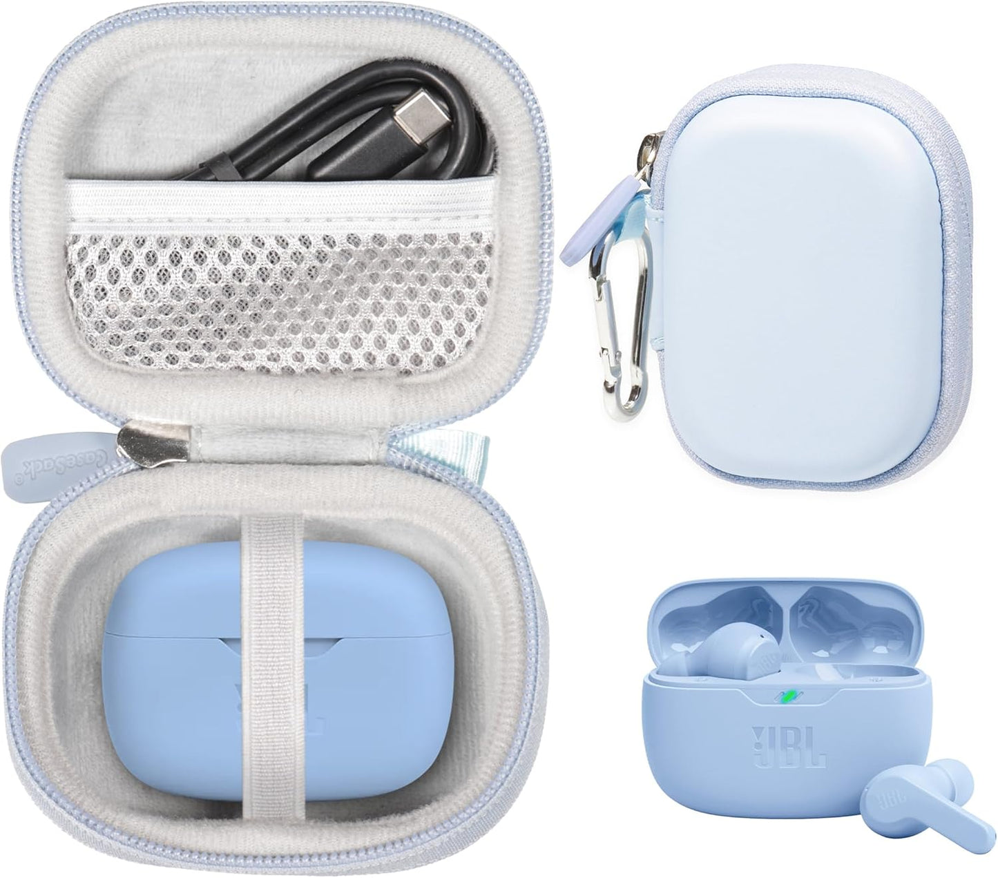 Travel Case for JBL Vibe Beam True Wireless Earbuds – Protective Carrying Pouch getgearcase