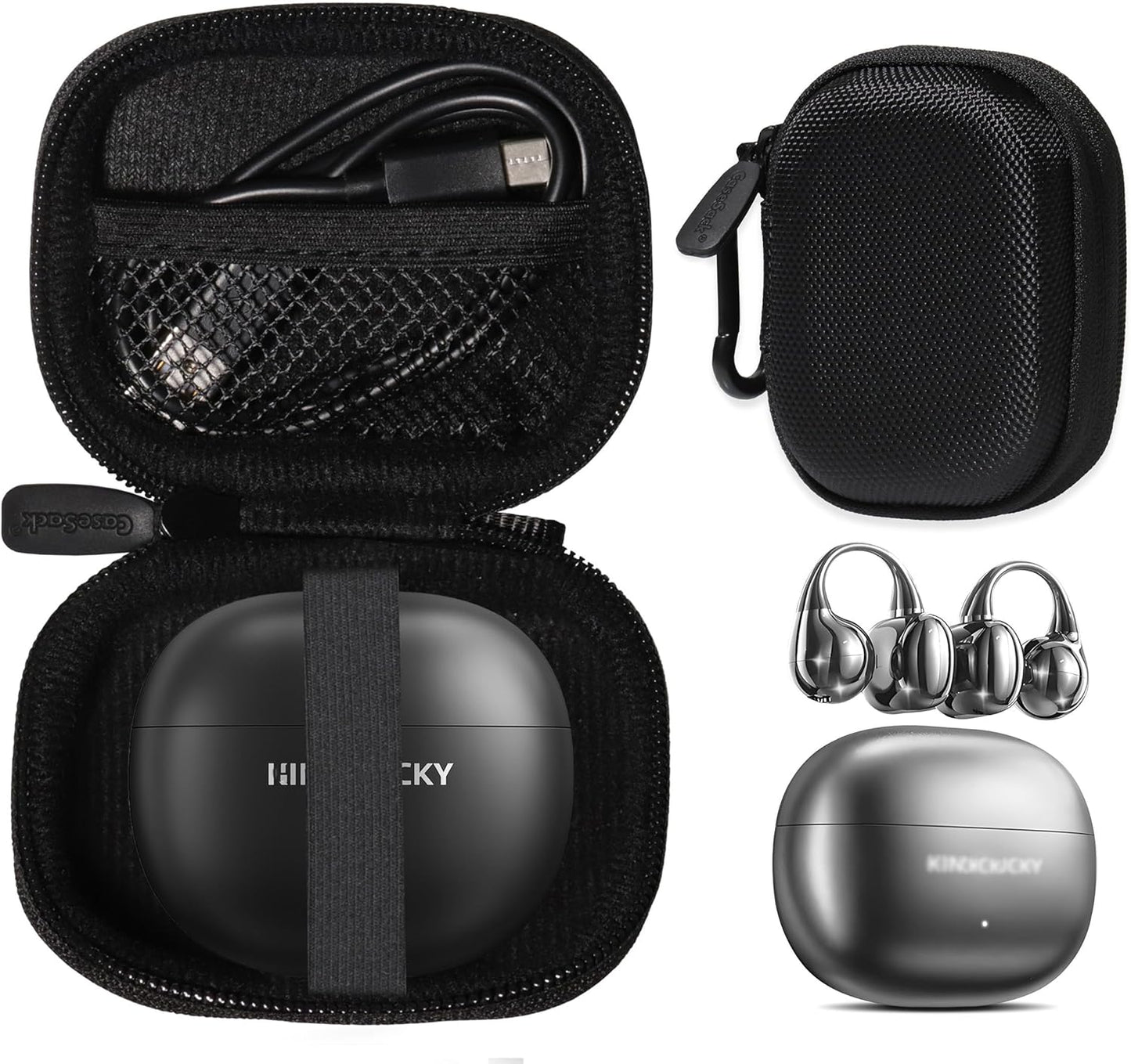 Protective Travel Case for King Lucky i121 Clip-On Earbuds – Compact Shockproof Organizer getgearcase