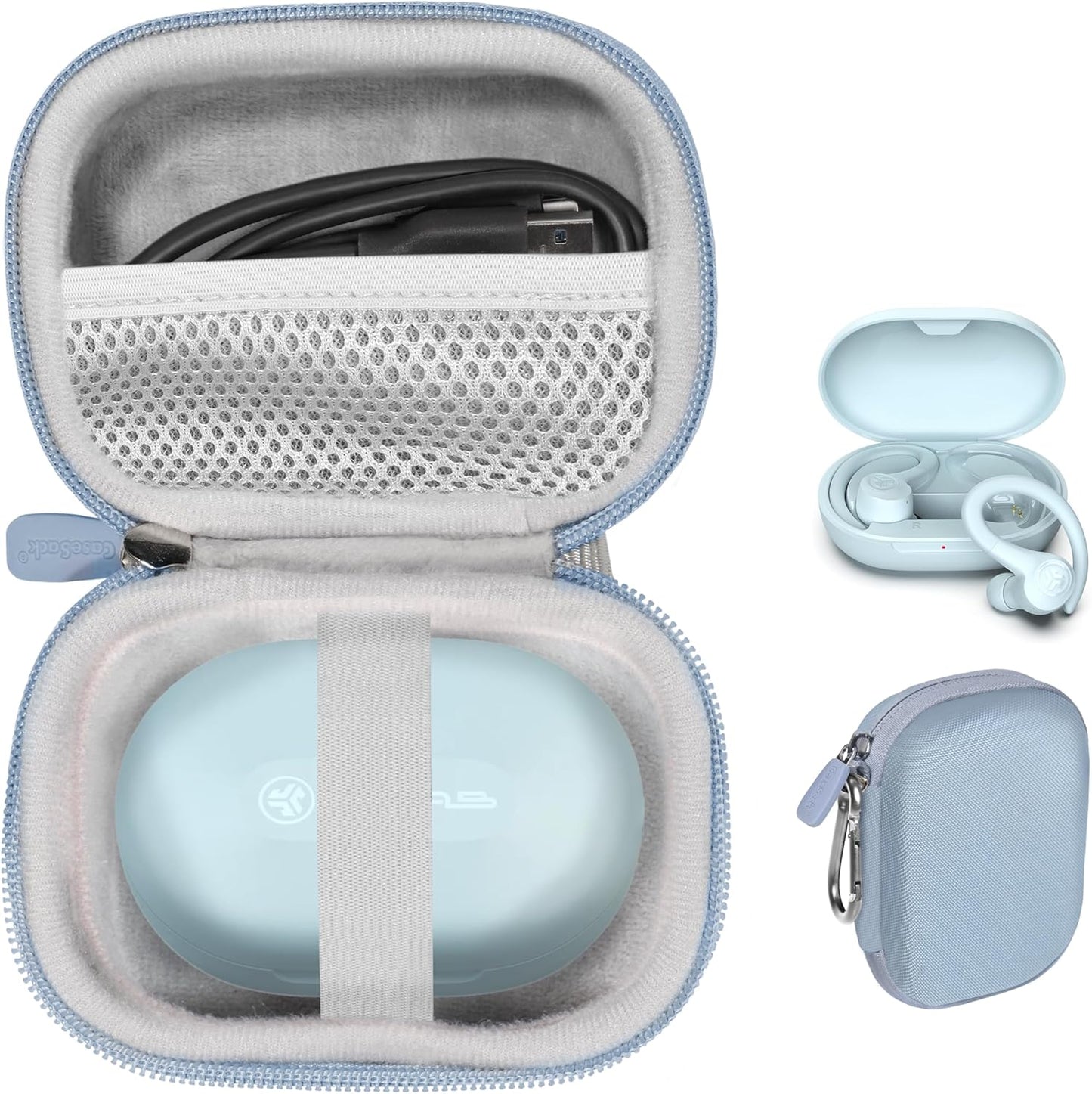 Travel Case for JLab “Go Air Sport” & Sport ANC Earbuds – Protective Pouch getgearcase