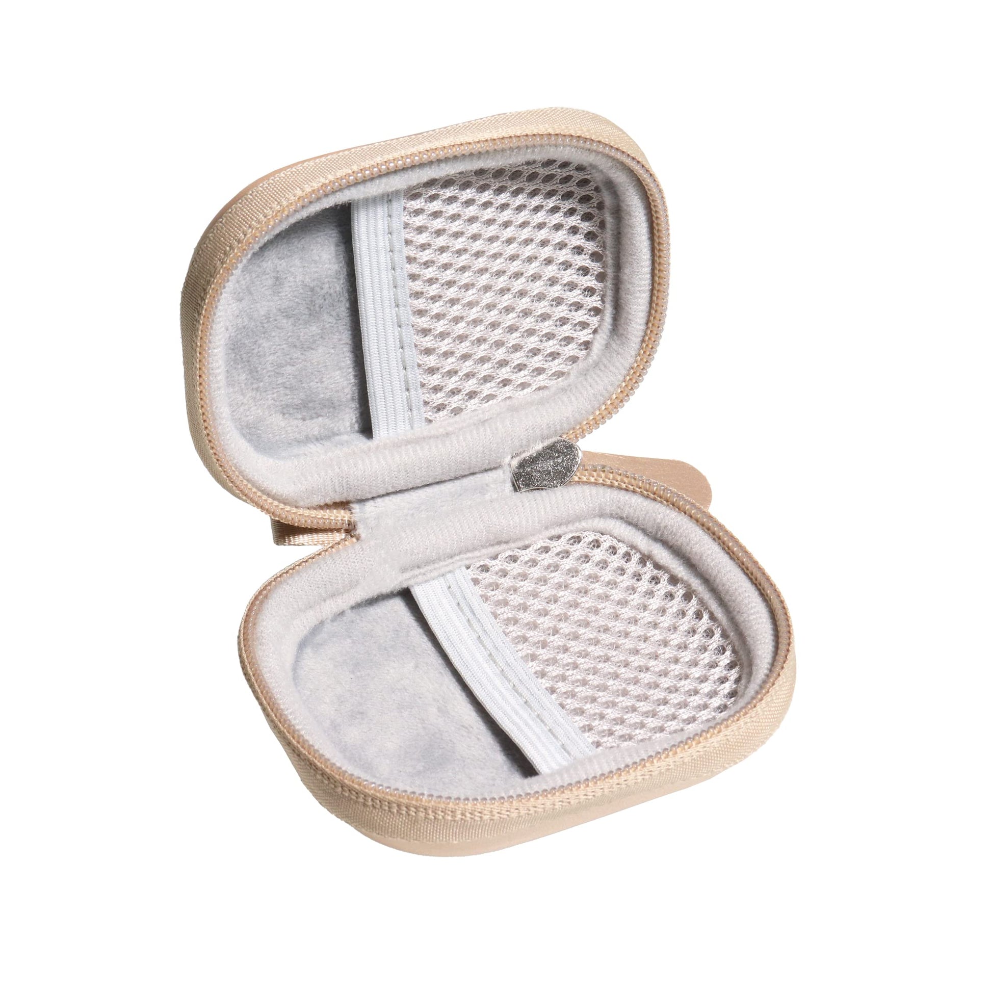 Designed Protective Case for Hearing Aid, Hearing Amplifier, Personal Sound Amplifier, Hearing Device, Listening Device, Strong Mini Case with Mesh pocket(Rose gold) GETGEAR