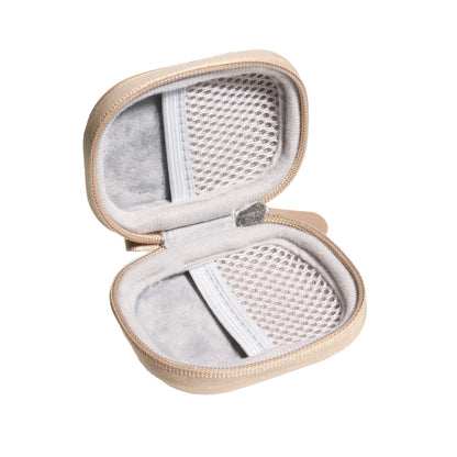 Designed Protective Case for Hearing Aid, Hearing Amplifier, Personal Sound Amplifier, Hearing Device, Listening Device, Strong Mini Case with Mesh pocket(Rose gold) GETGEAR