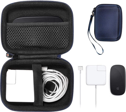 GETGEAR case for MacBook Magsafe/Magsafe 2 Charger Adapter, Magic Mouse 1, 2, Lightning Hub, Type C and USB Hub, Card Reader, All in one Carrying Solution (Blue) GETGEAR