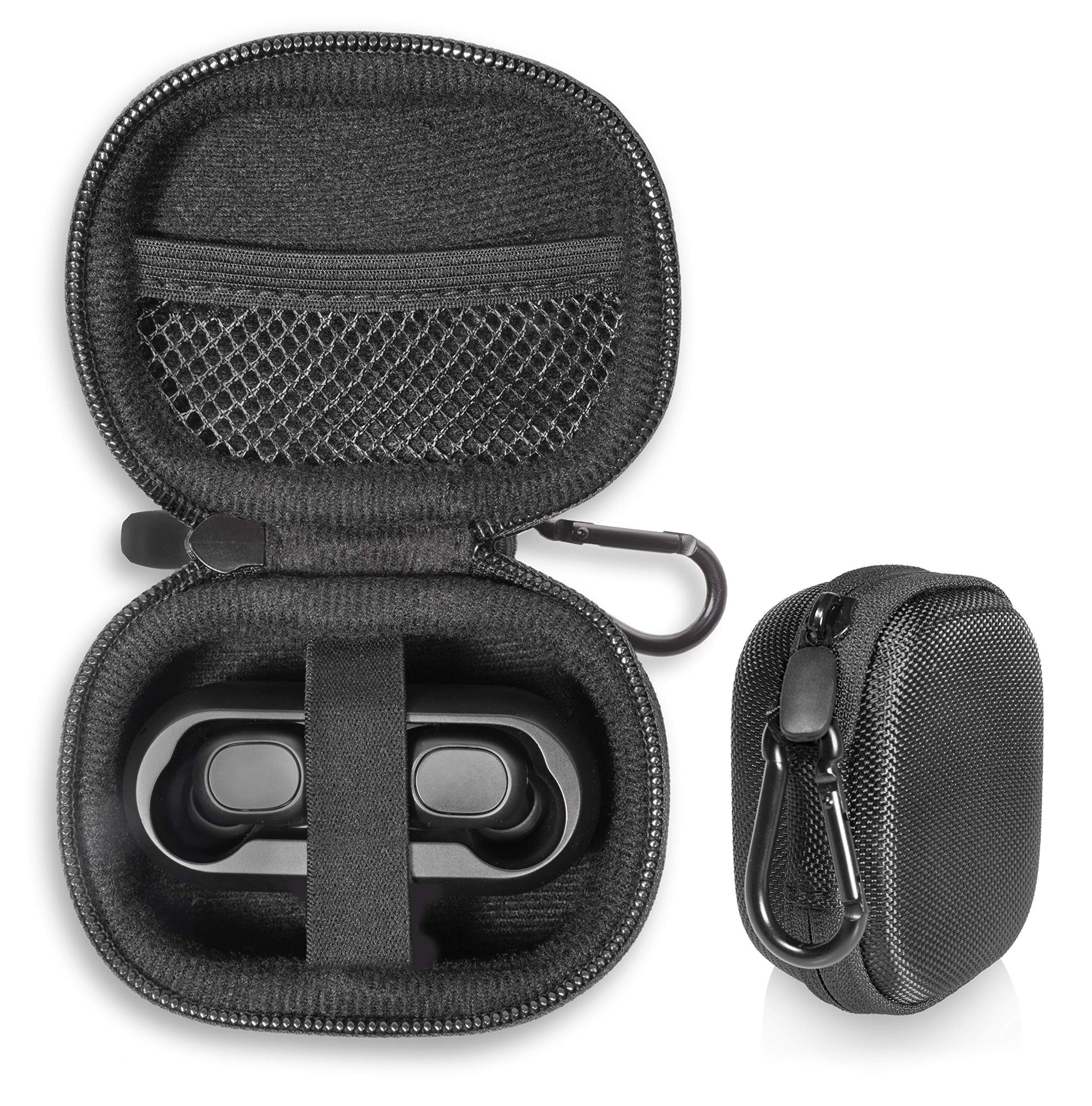 True Wireless Earbud Case for SoundPEATS True Wireless Bluetooth Earbuds in-Ear Stereo Bluetooth Headphones Wireless Earphones, Mesh Pocket for Cable, Carabiner GETGEAR